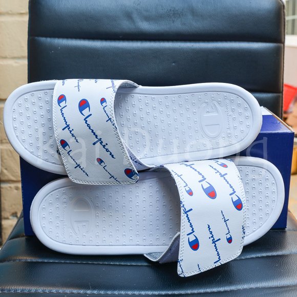 Champion Unisex Slide WHITE - Picture 5 of 8